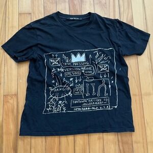Rome Pays Off Jean-Michel Basquiat XS Beat Bop Graphic T-Shirt Black Art